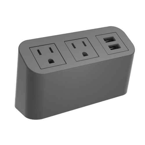 Raffel Edge Power Station, 2 AC Outlets and 2 USB-A Charging Ports, Black